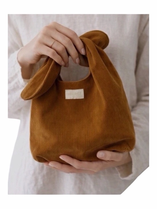 Merit Handbags - Merit Beauty Corduroy Tie Boho Makeup Bag Knapsack | NWOT